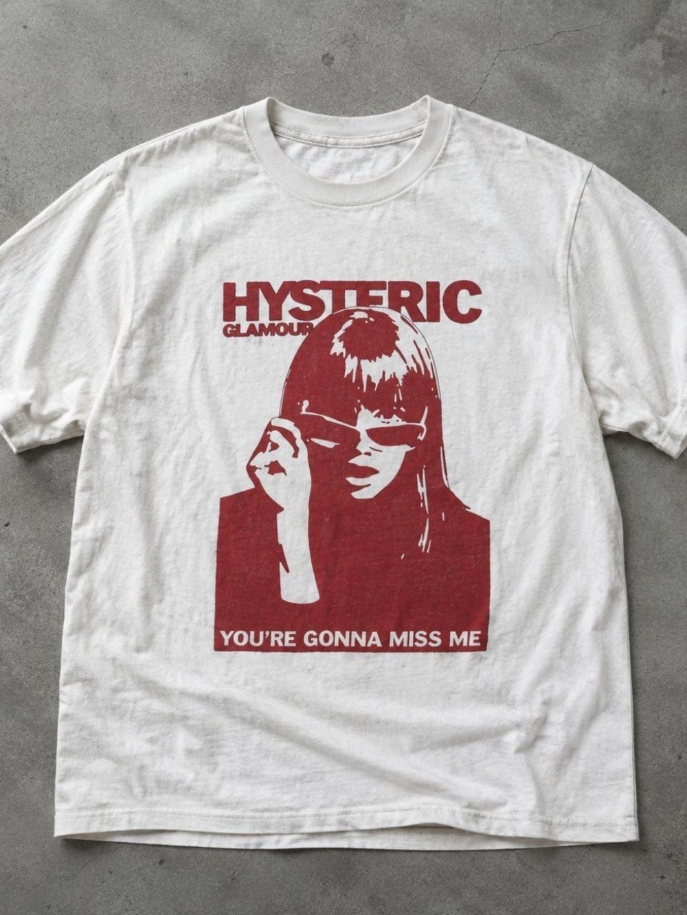 Gildan White Tee with Red Graphic Portrait